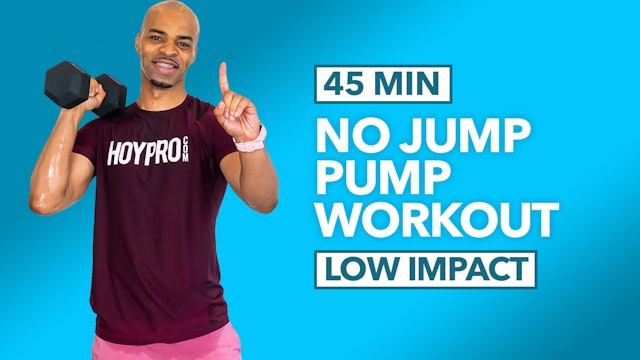 45 Minute Intermediate No Jump Pump Low Impact Strength Workout