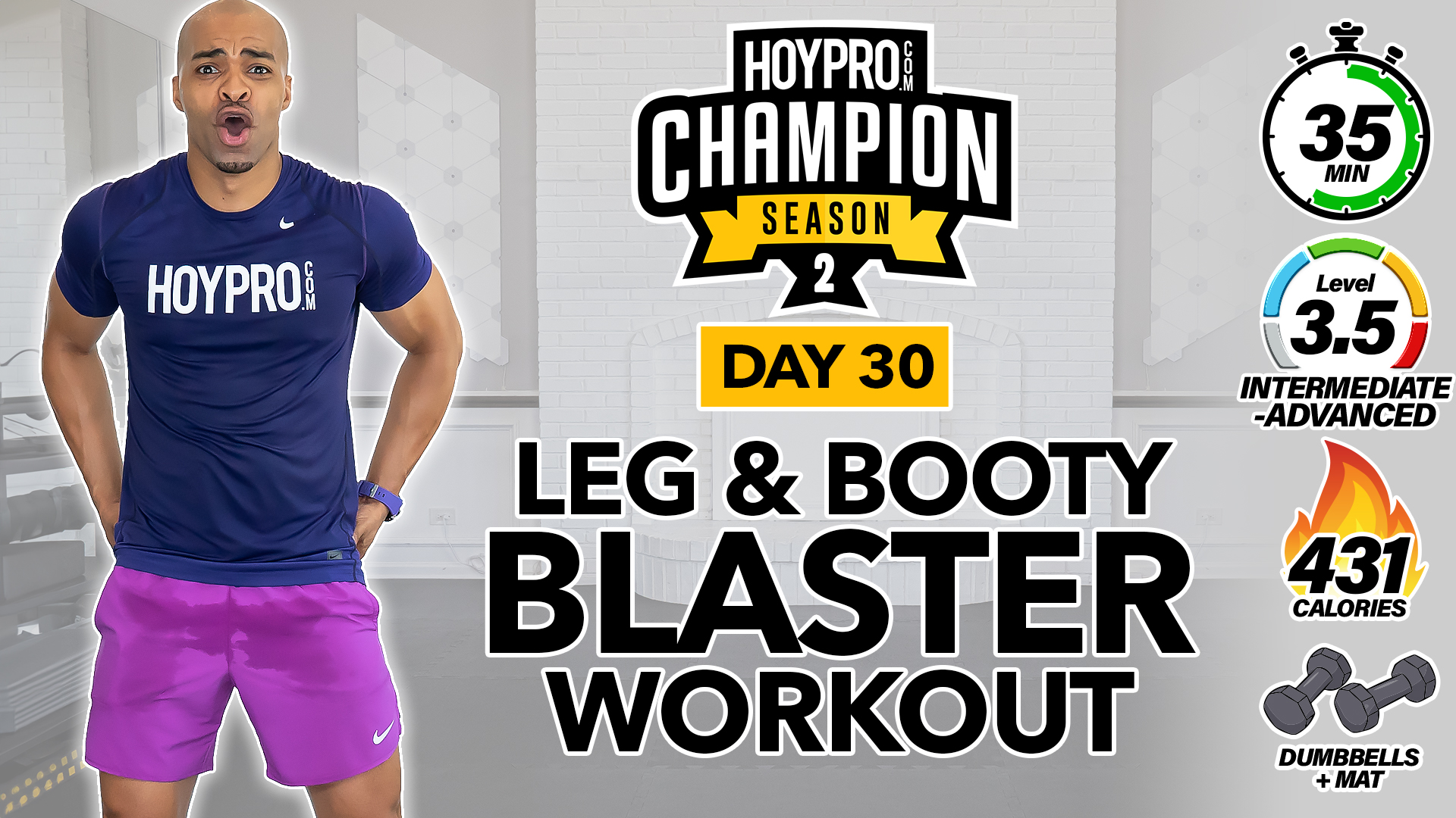 35 Minute Leg Booty Blaster Lower Body Workout CHAMPION S2