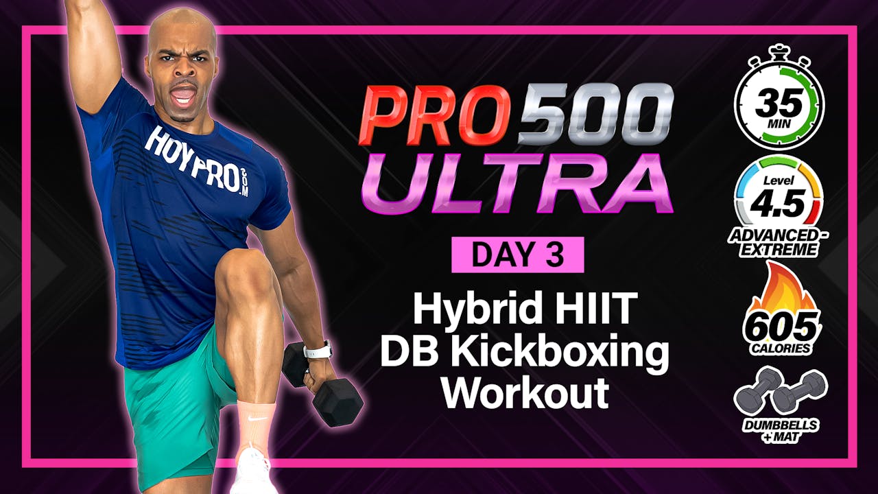 35 Minute HYPER Kickboxing HIIT & Sculpt Workout - PRO 500 ULTRA #03 ...