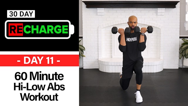 60 Minute Intermediate Hi Low Abs Workout - Recharge #11