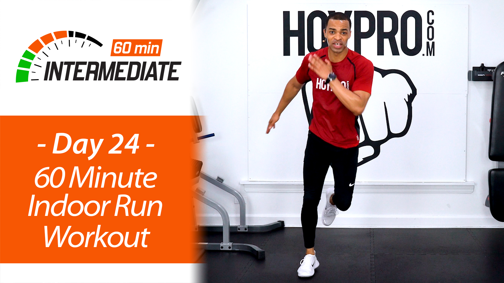 60 Minute Indoor Running Workout w/ Abs - Intermediate 60 #24