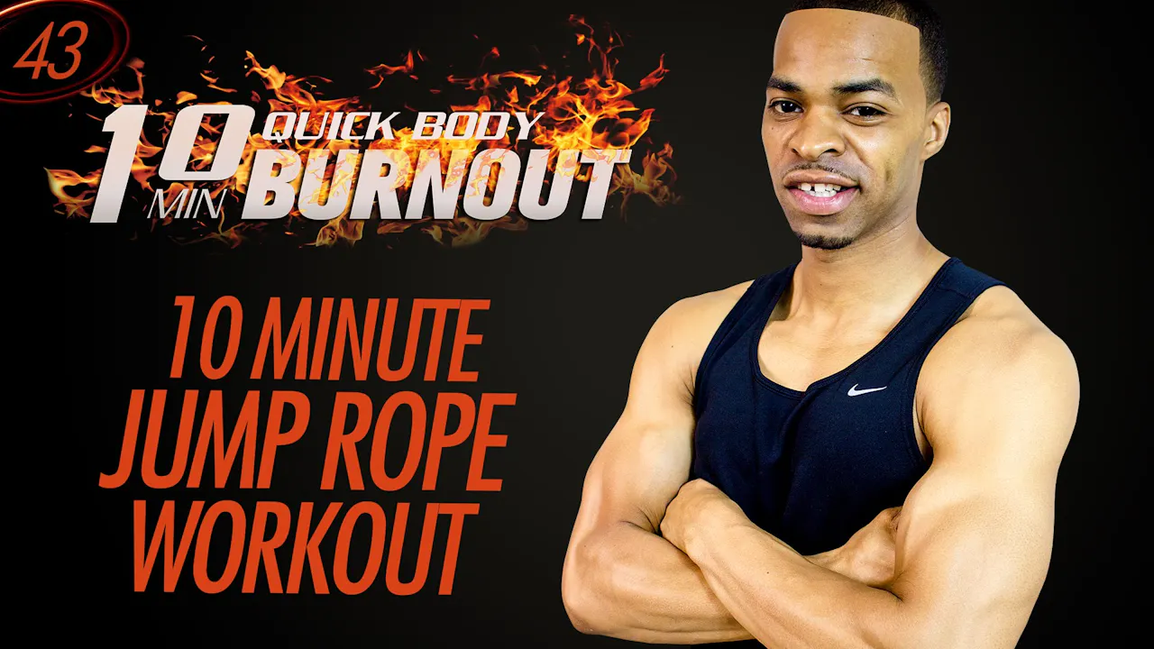 043 - 10 Minute Jump Rope Pyramid HIIT Cardio Home Skipping Workout ...