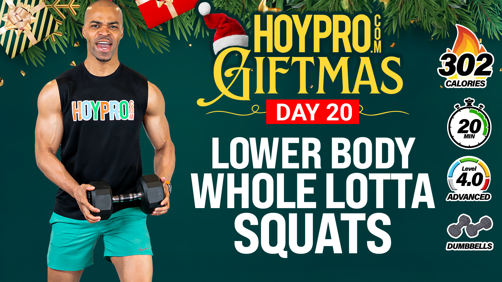 20 Minute Whole Lotta Squats Lower Body workout - GIFTMAS Day 20