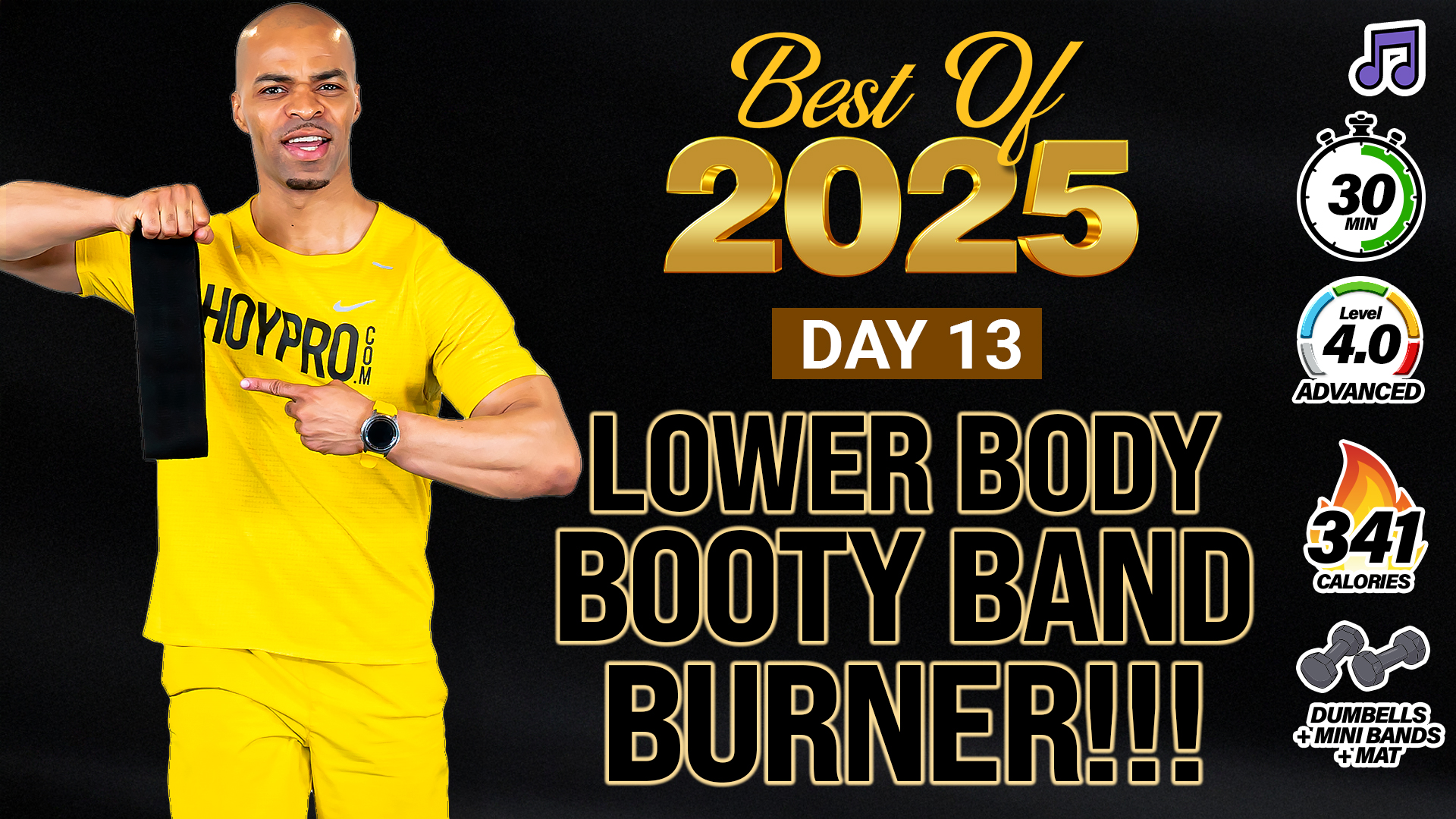 30 Minute Lower Body Booty Band Burner - 2025 BEST #13 (Music)