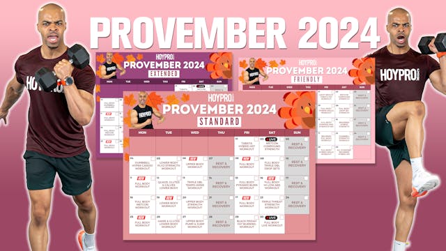 Provember 2024 Workout Calendar