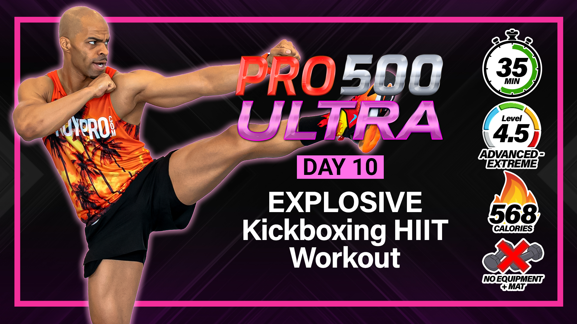 35 Minute EXPLOSIVE Kickboxing HIIT Workout ULTRA 10 NEW