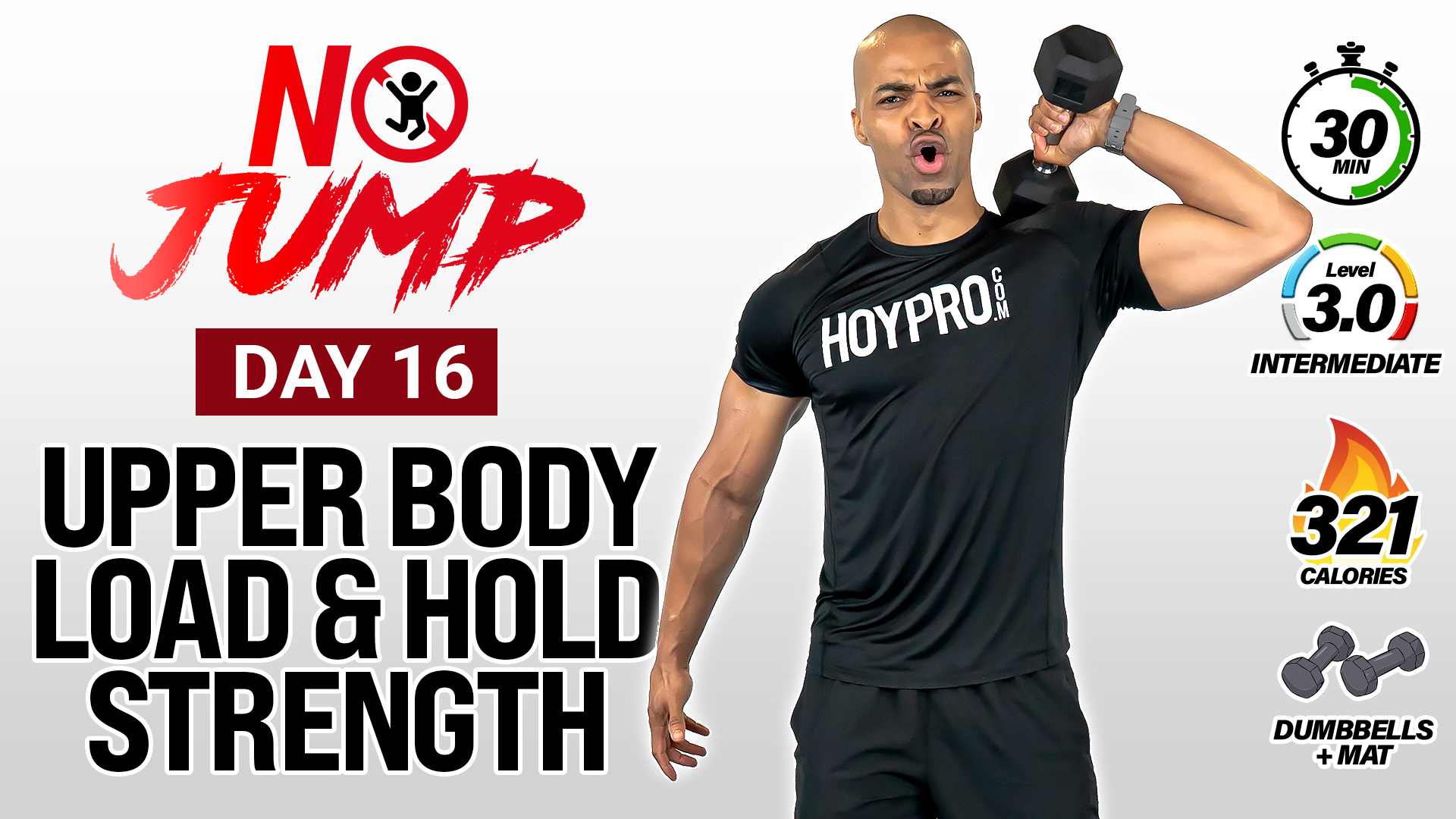 30 Minute Upper Body Load & Hold Strength - NO JUMP #16