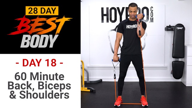 60 Minute Back, Biceps & Shoulders Workout - Best Body #18