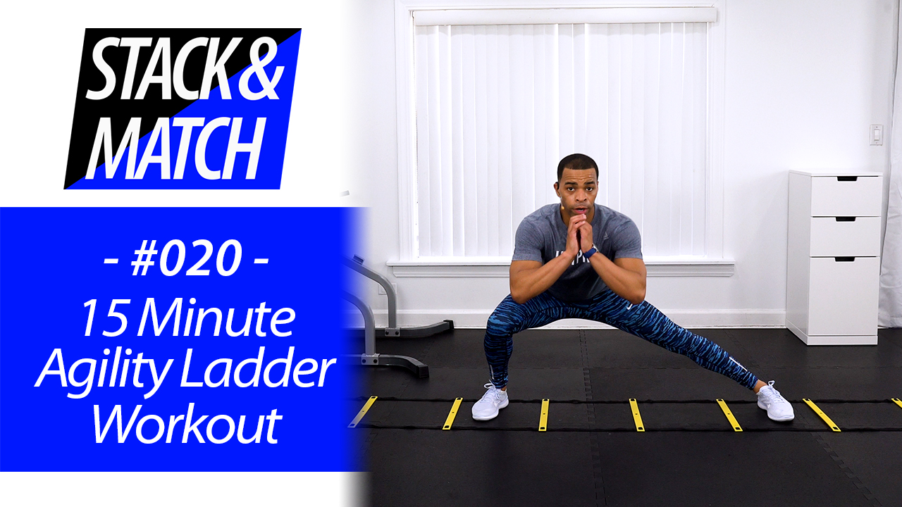15 Minute Non-Stop Agility Ladder HIIT Workout - Stack & Match #020