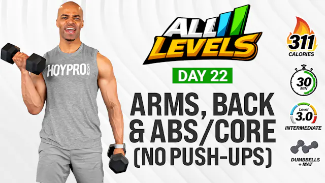 30 Minute Upper Body Arms, Back & Abs...