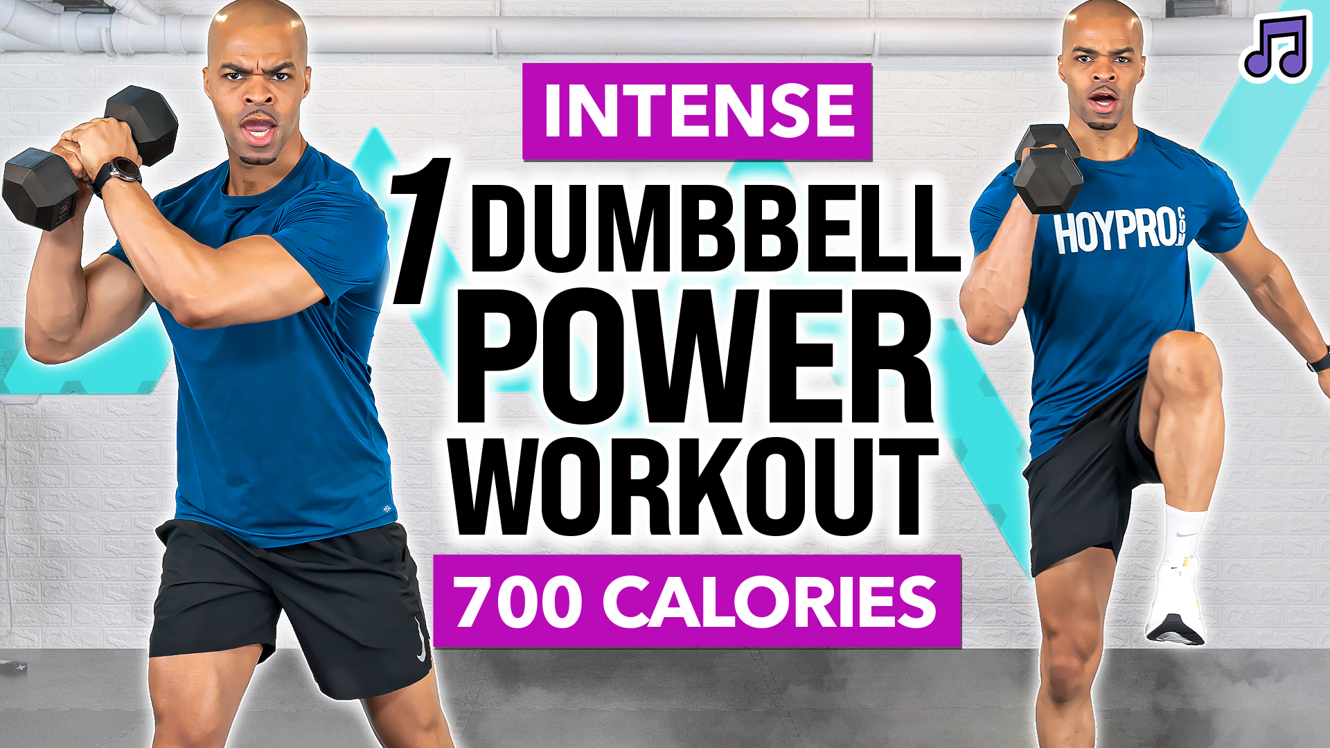 40 Minute LIVE One Dumbbell Full Body POWER Workout (Music)