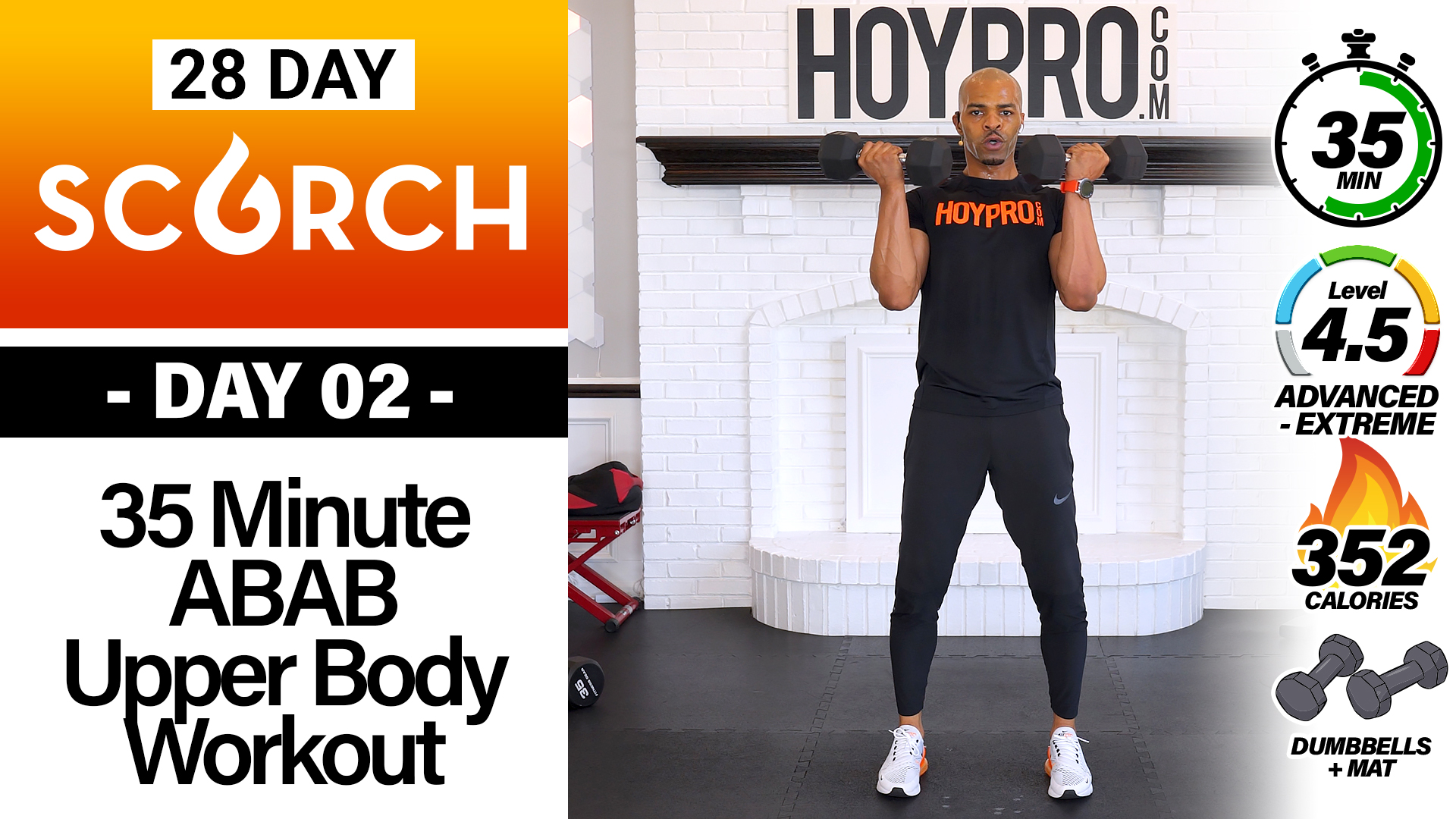 35 Minute ABAB Upper Body Burnout Workout - SCORCH #02