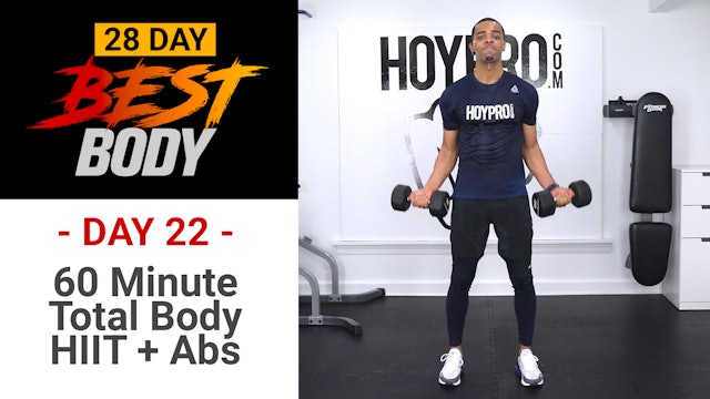 60 Minute Hybrid HIIT Workout + Abs Workout - Best Body #22