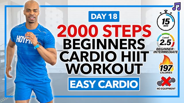 15 Minute Easy Cardio HIIT Workout fo...