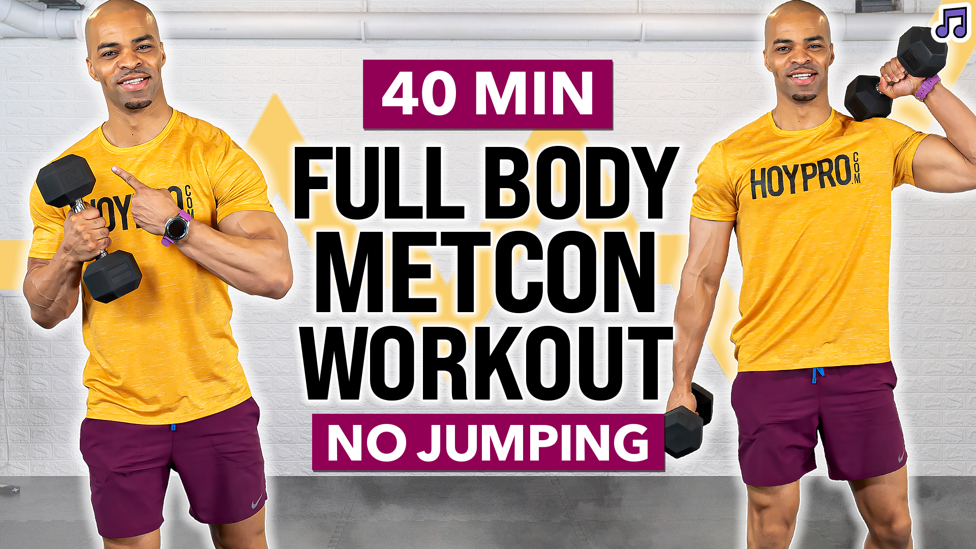 40 Minute Metabolic Conditioning [Metcon] Strength + Weights (No Jumping)(Music)
