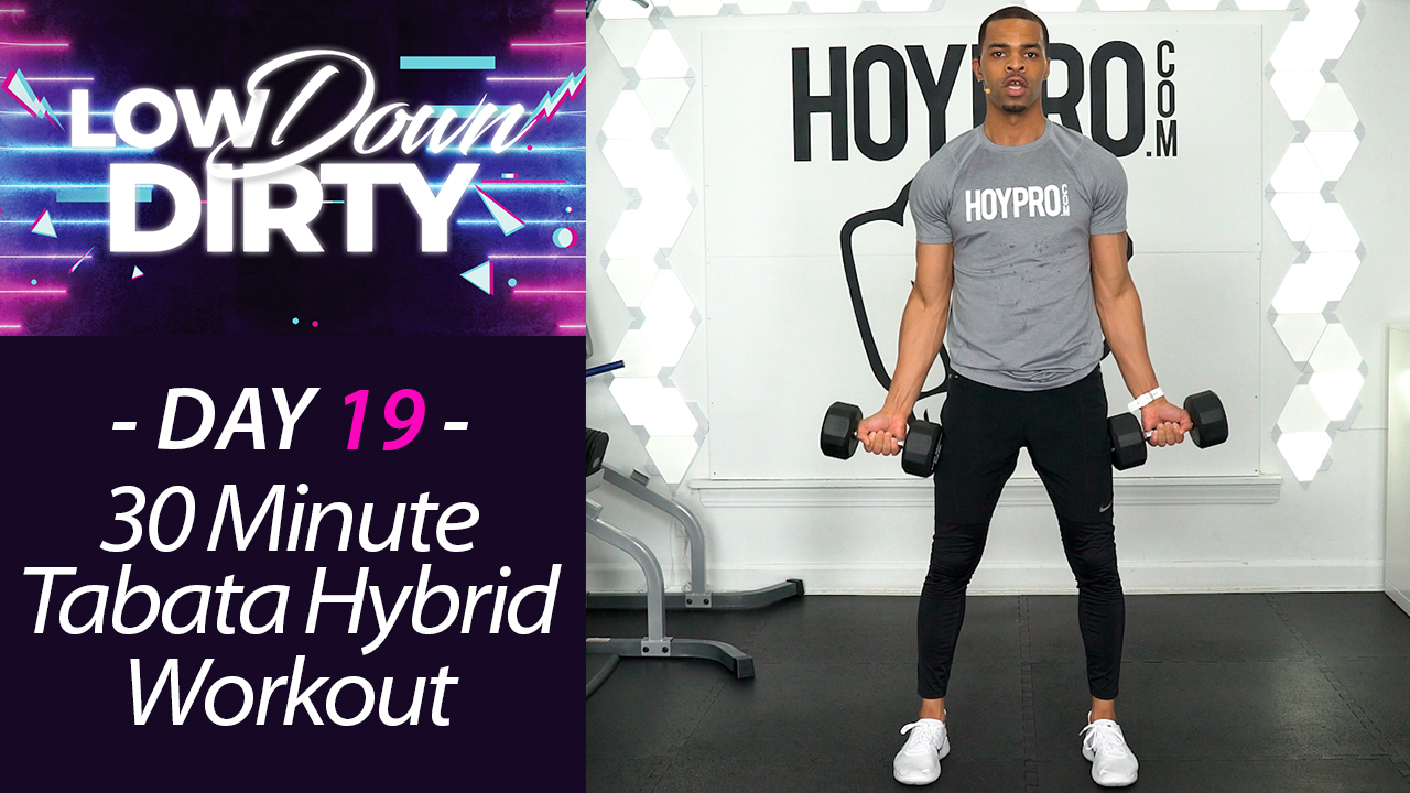 30 Minute TABATA - Intermediate Hybrid Low Impact Workout - Low Down #19