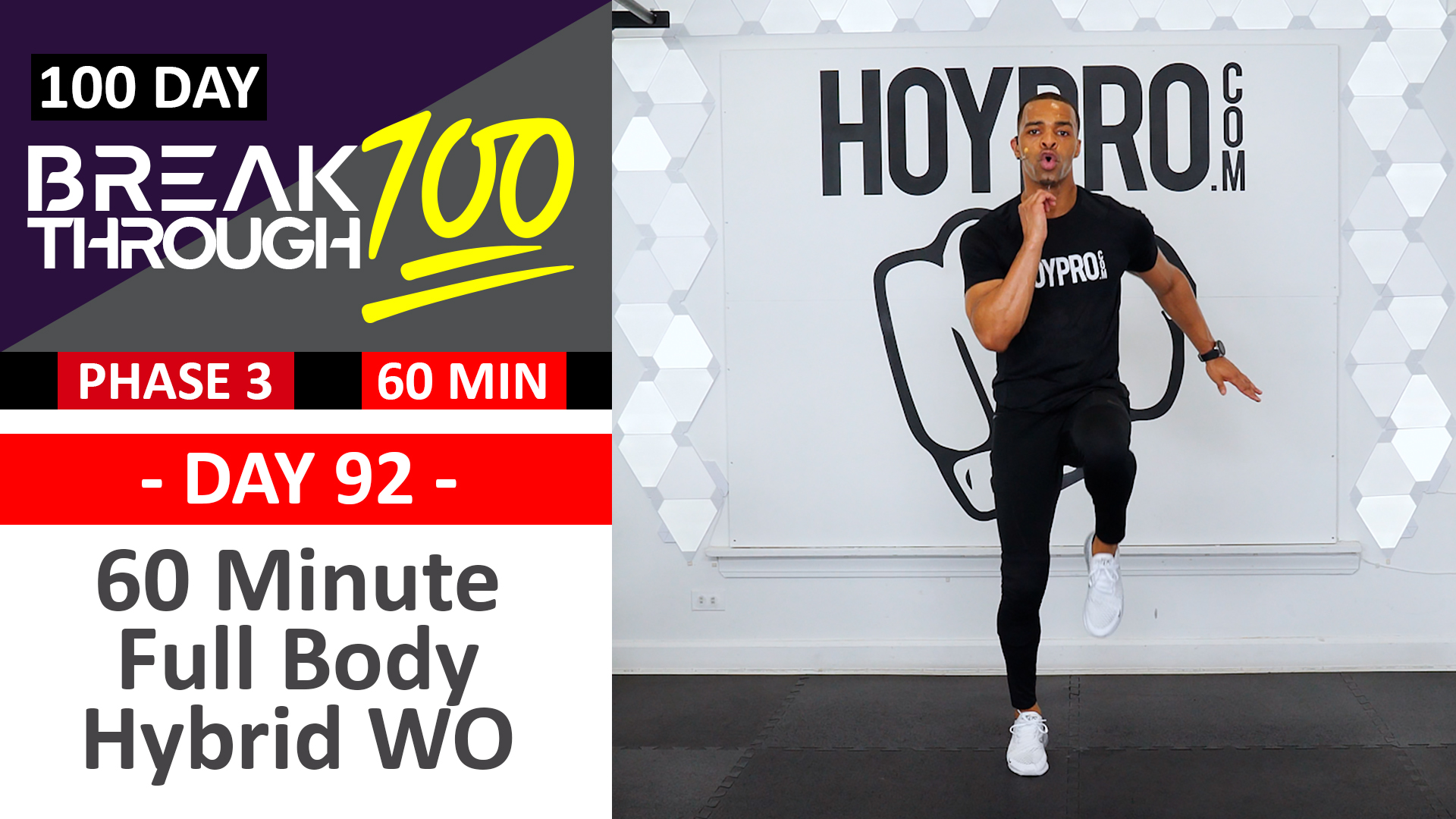 #92 - 60 Minute Full Body Hybrid Dumbbells Workout + Abs - Breakthrough100