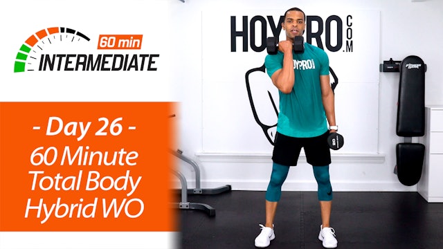 60 Minute Total Body HIIT Strength Hybrid Workout + Abs - Intermediate 60 #26