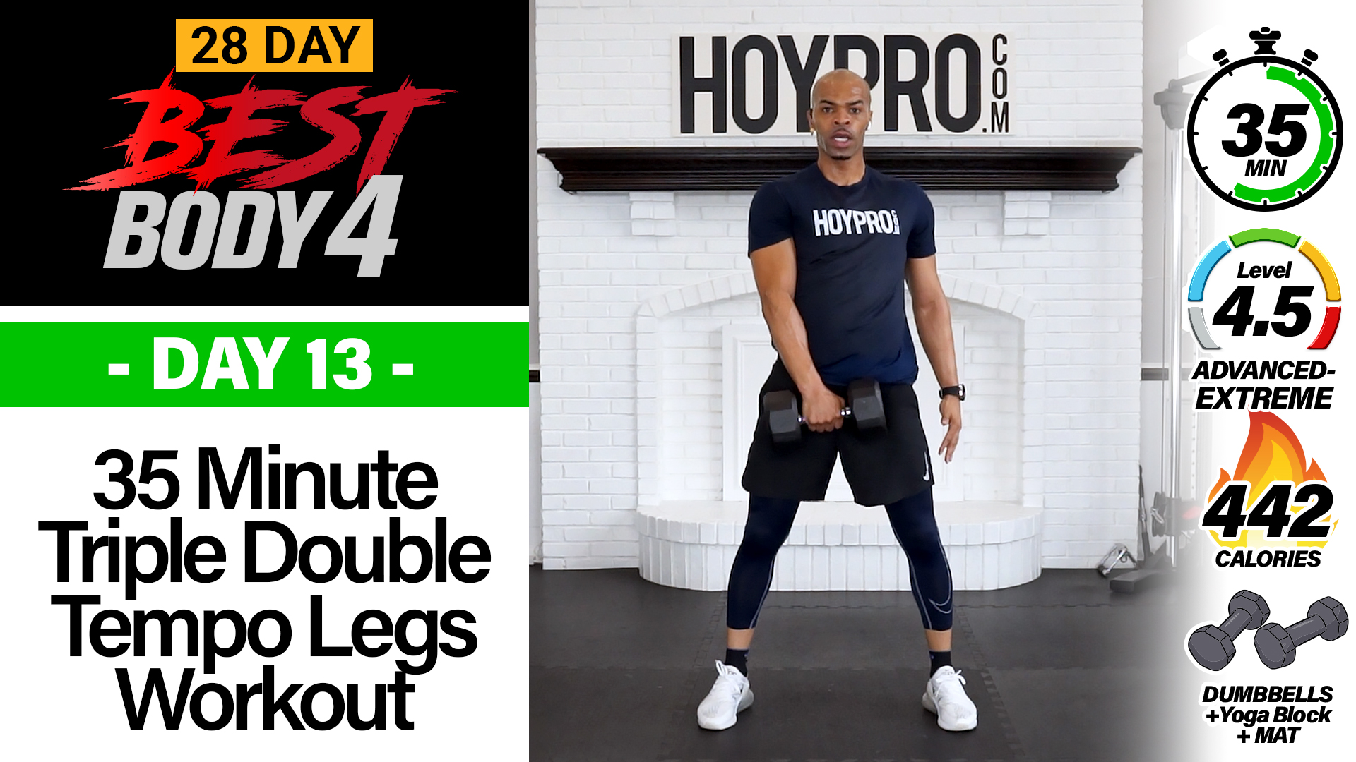 35 Minute Triple Double Tempo Legs Workout - Best Body 4 #13