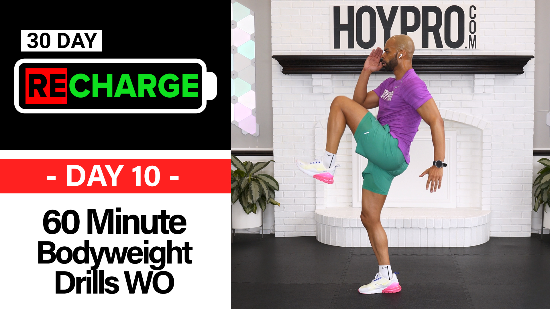 60 Minute Intermediate Bodyweight Drills Workout - Recharge #10