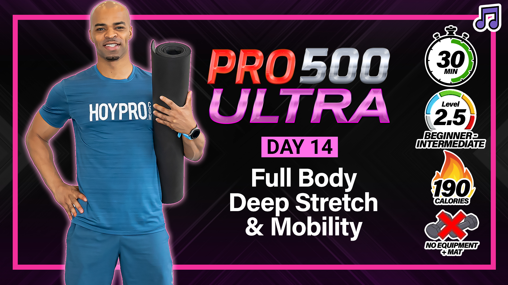 30 Minute Recovery & Mobility Deep Stretch - ULTRA #14 (Music)