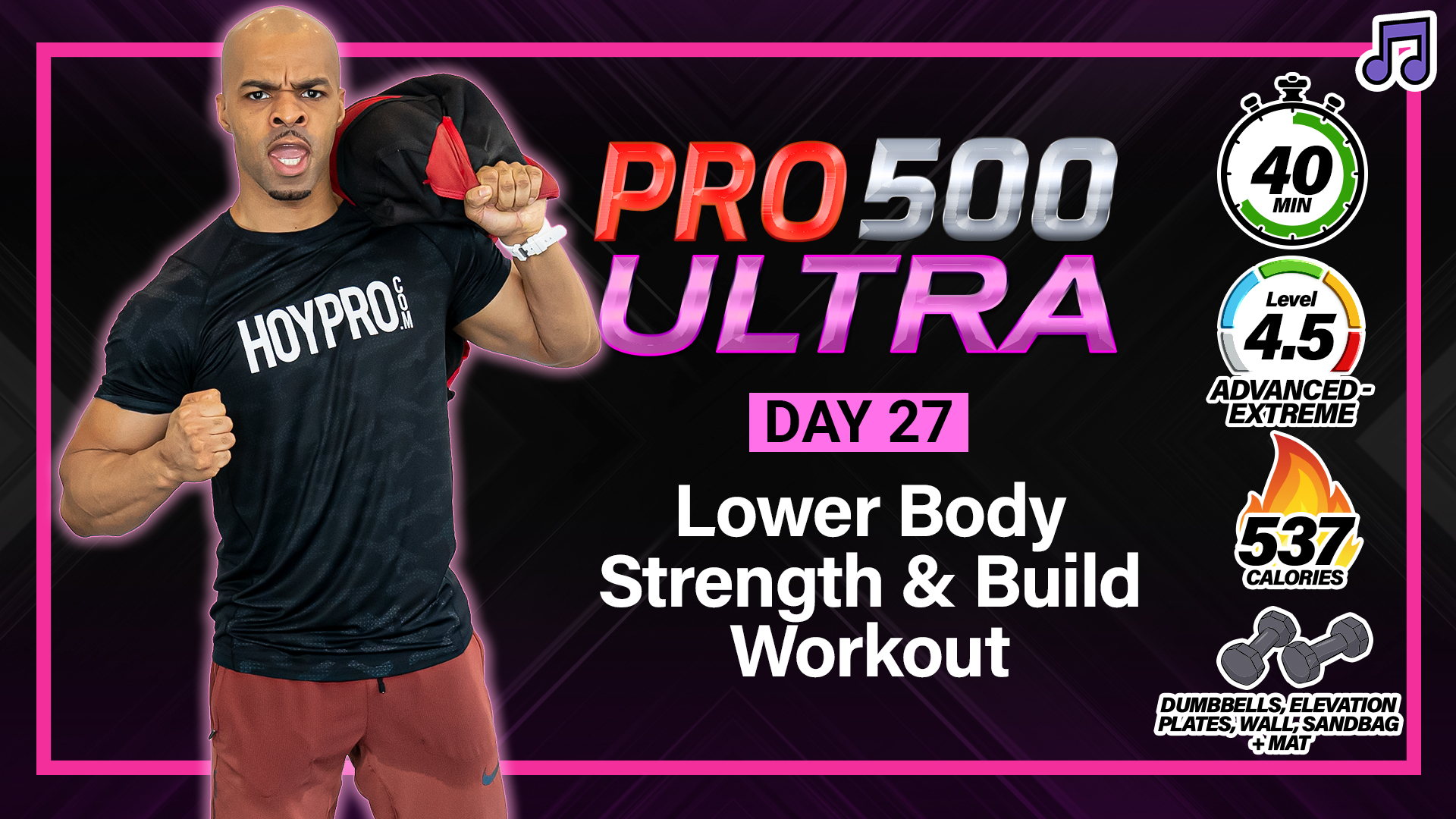 40 Minute Lower Body Strength Build Workout - ULTRA #27 (Music)