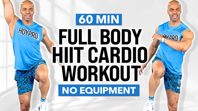 60 Minute Intermediate Full Body HIIT (No Equipment)