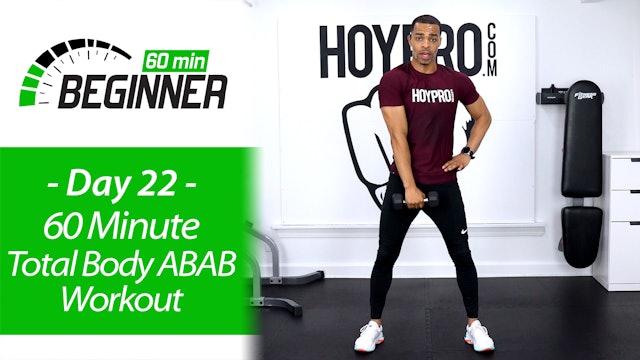 60 Minute Total Body ABAB Workout + Abs Workout - Beginners 60 #22