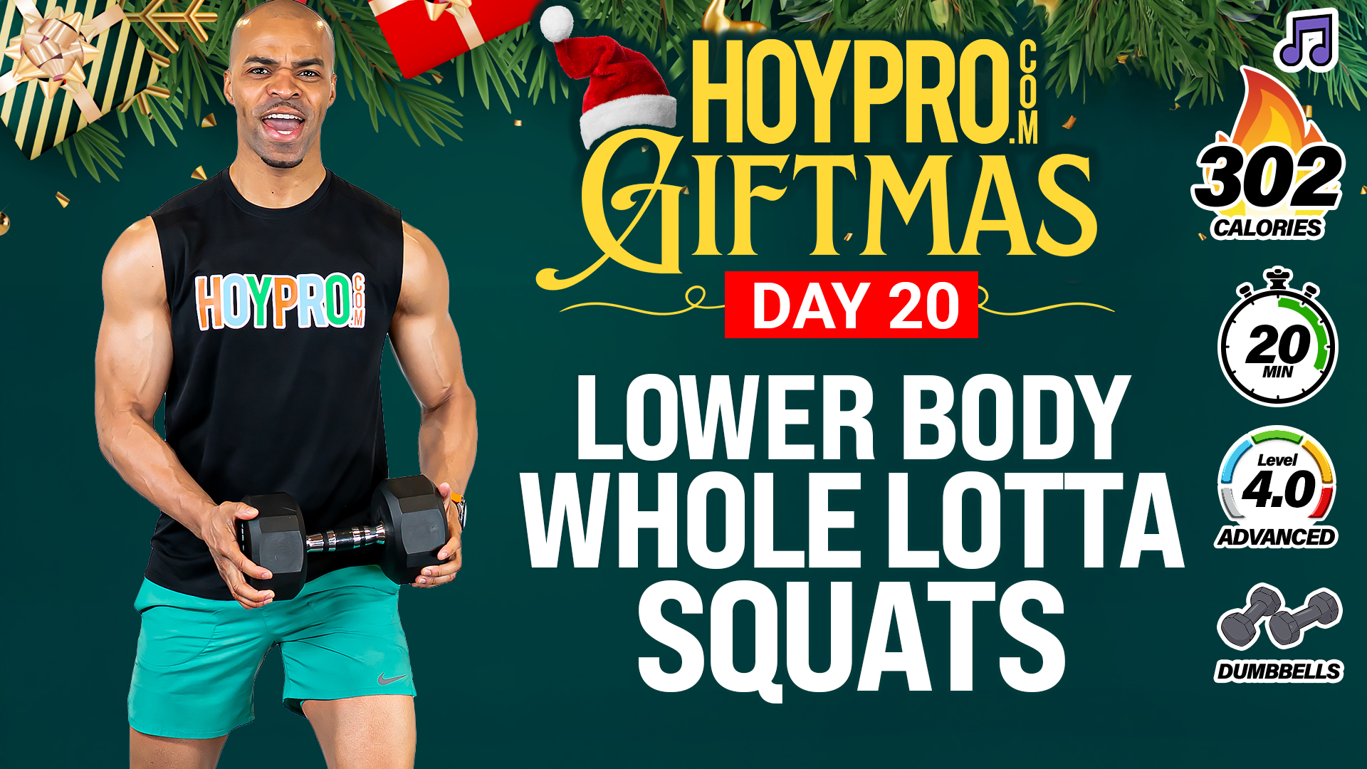 20 Minute Whole Lotta Squats Lower Body workout - GIFTMAS Day 20