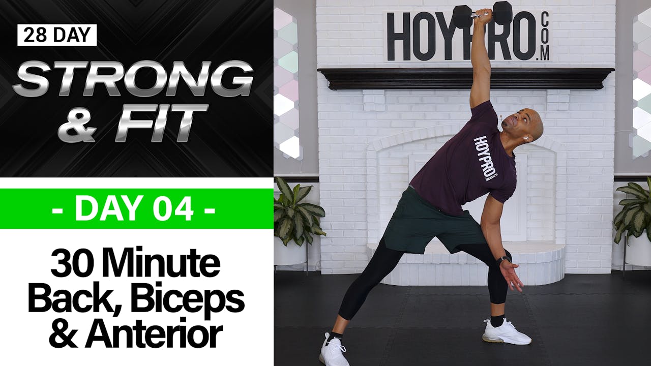 30 Minute Back, Biceps, Shoulders & Anterior Workout STRONGAF 04