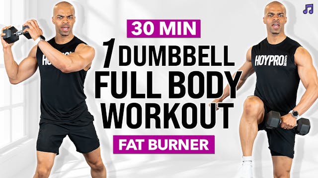 30 Minute One Dumbbell Full Body Power HIIT Workout