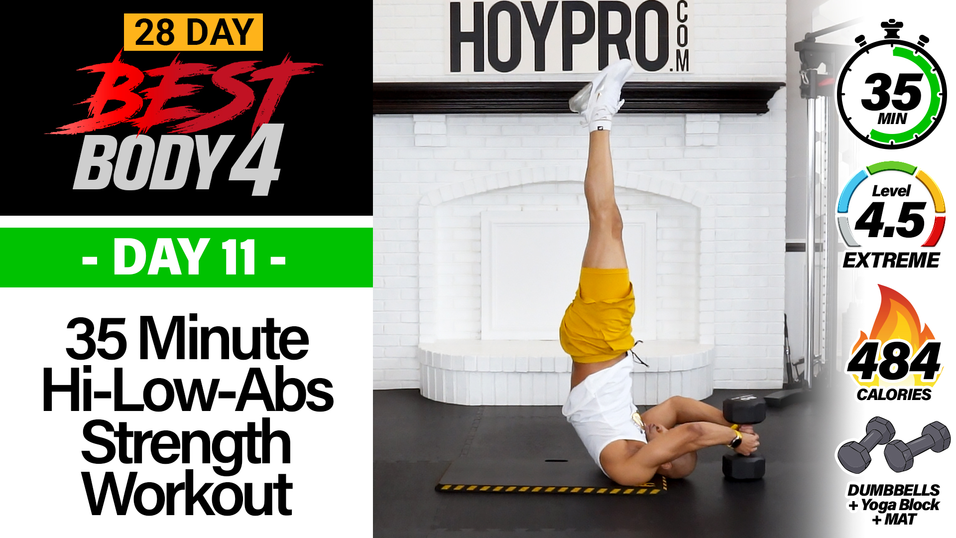 35 Minute Hi-Low Abs Strength Workout - Best Body 4 #11