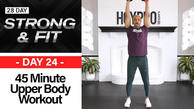 45 Minute Complete Upper Body STRENGTH Workout - STRONGAF  #24