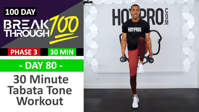 #80 - 30 Minute Light Weight Tabata Toning Workout - Breakthrough100