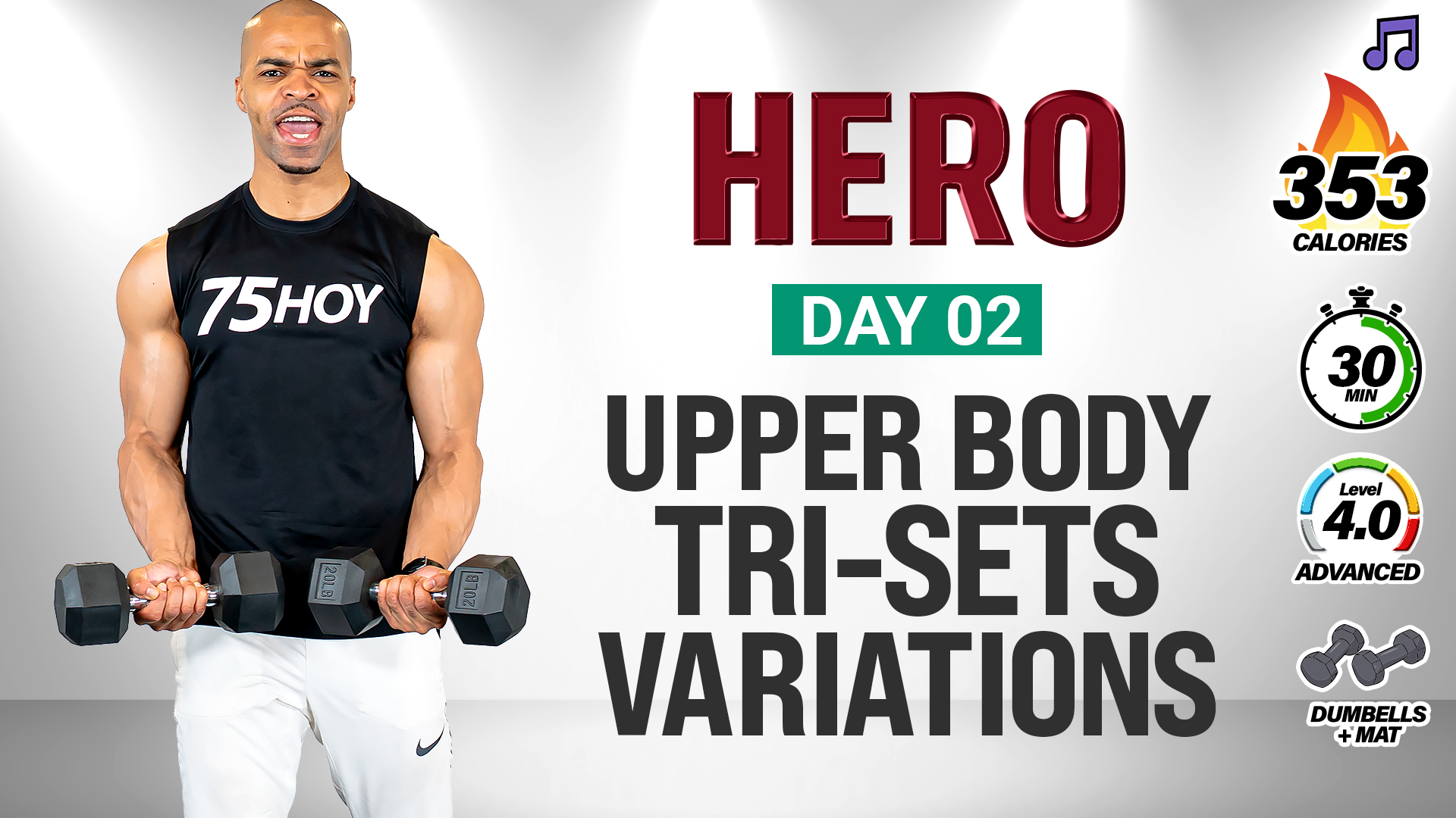 30 Minute Complete Upper Body Tri-Sets Variations - HERO #002 (Music)