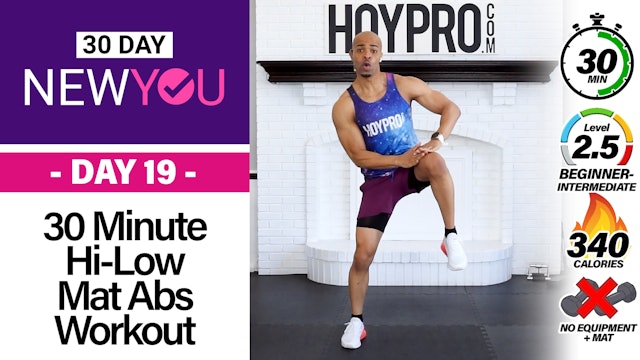 30 Minute Hi-Low Mat Abs Workout for Beginners - NEW YOU #19