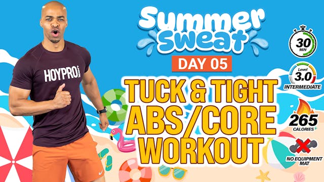 30 Minute Tuck & Tighten Abs (No Equi...