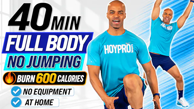 40 Minute No Jumping HIIT 🔥 No Equipm...