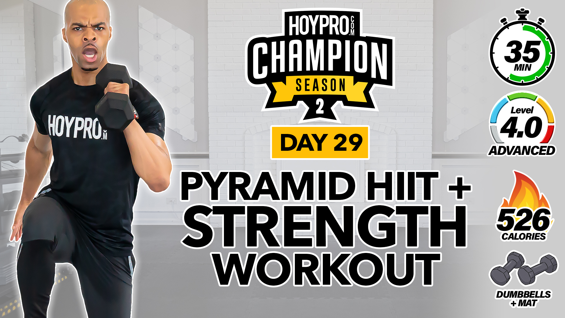 35 Minute Pyramid HIIT / Strength Sets Workout - CHAMPION S2 #29