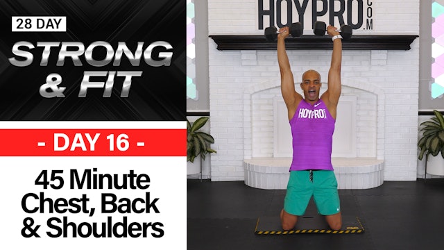 45 Minute Chest, Back, Shoulders & Tris Workout - STRONGAF #16