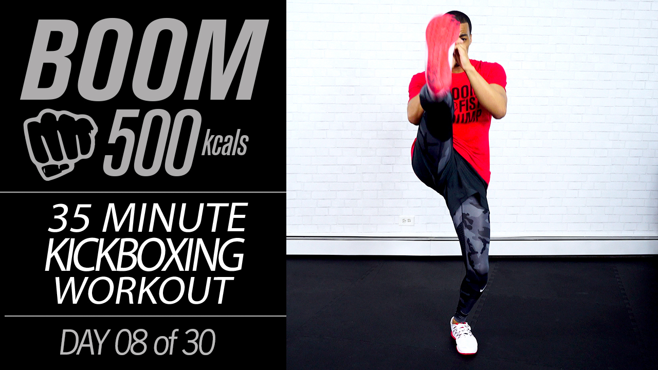BOOM #08 - 35 Minute Fat Burning Kickboxing Workout