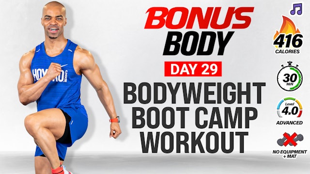 30 Minute Full Body No Equipment Boot Camp Drills - BUSY BODY #29