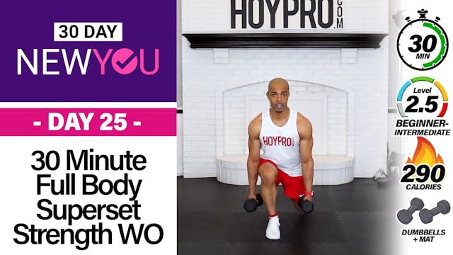 30 Minute Full Body Superset Strength Workout - NEW YOU #25