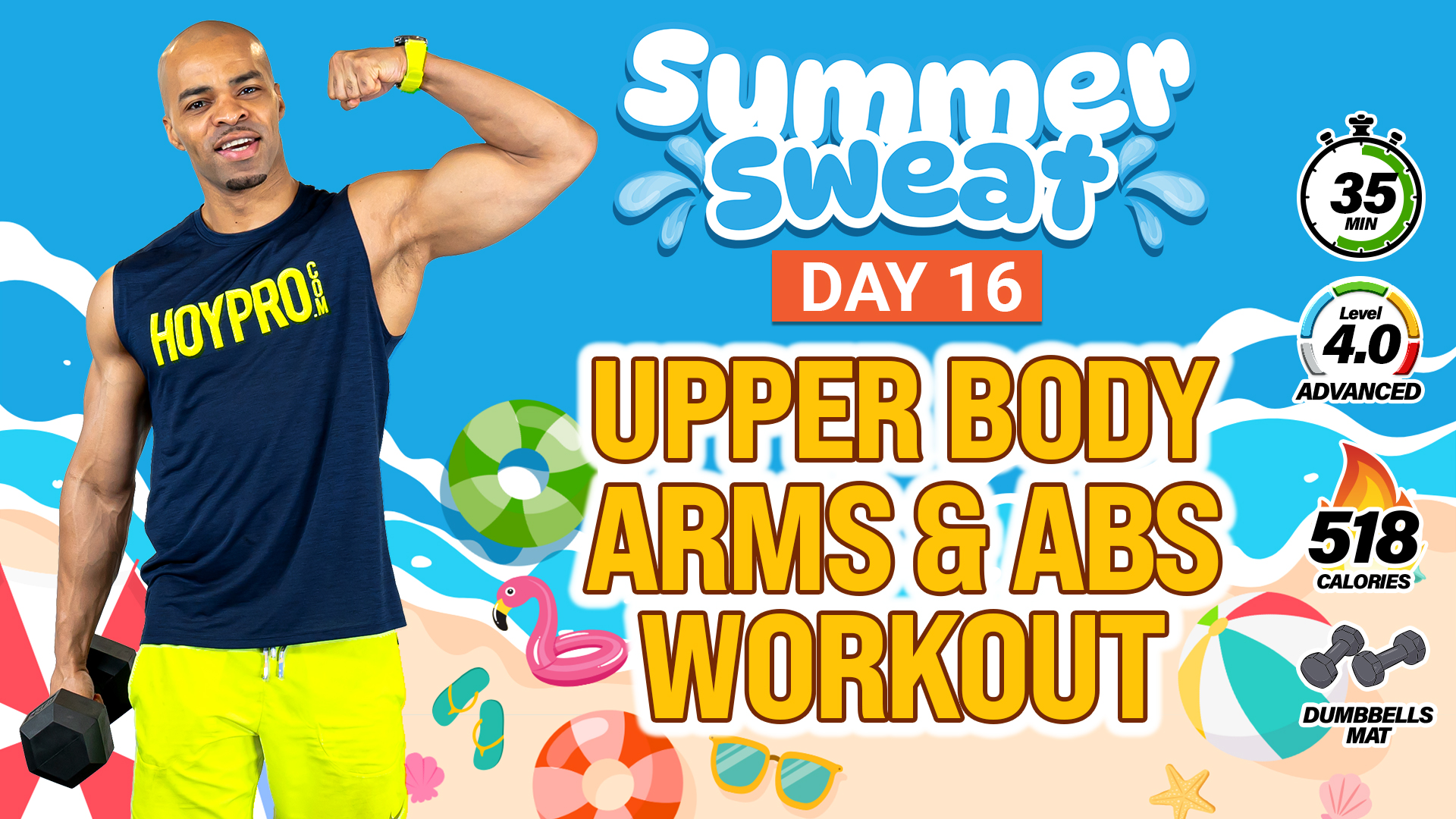 35 Minute Arms & Abs Upper Body Workout - Summer Sweat #16