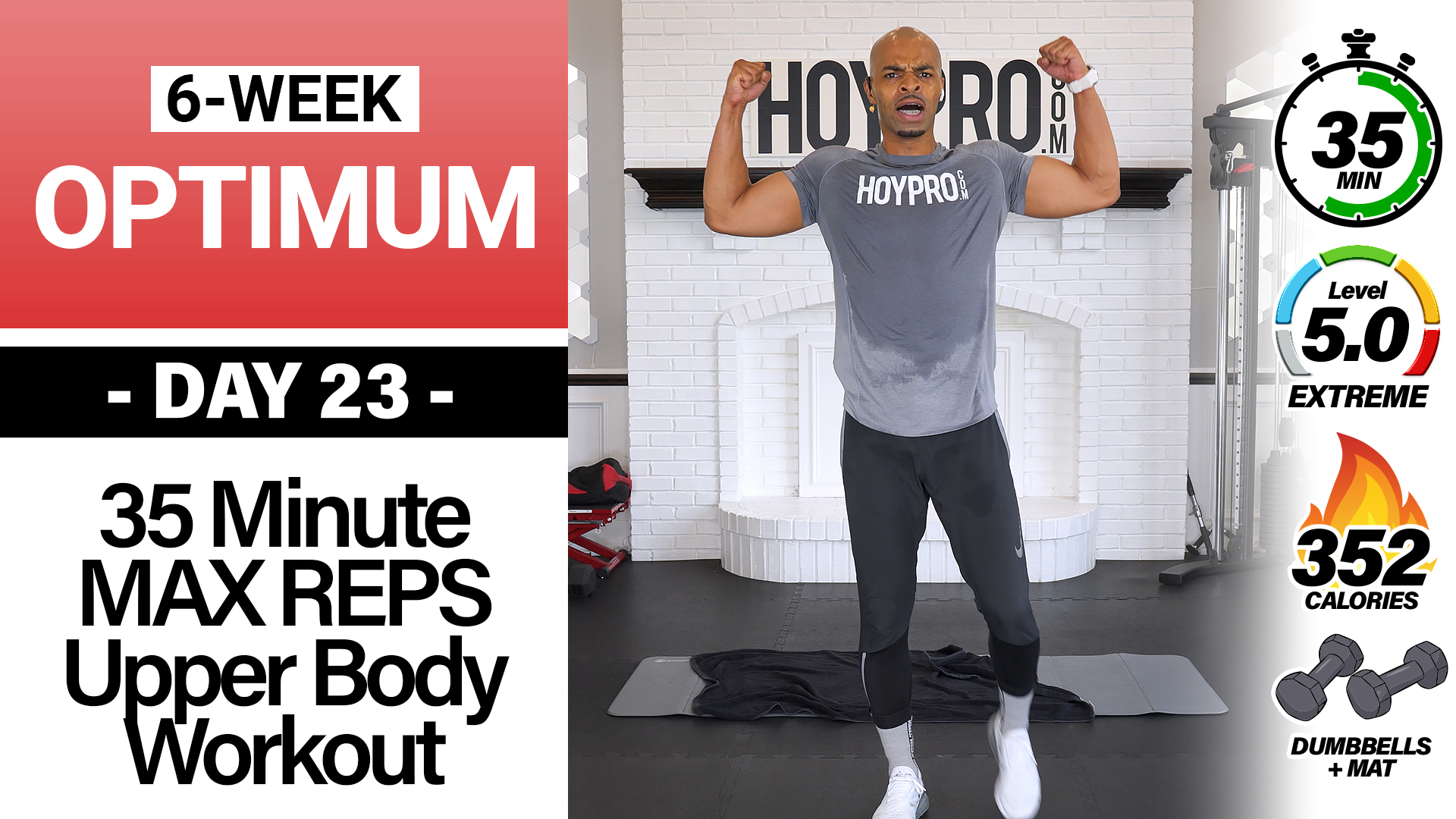 35 MIN 500 MAX Reps Upper Body Workout - OPTIMUM 23