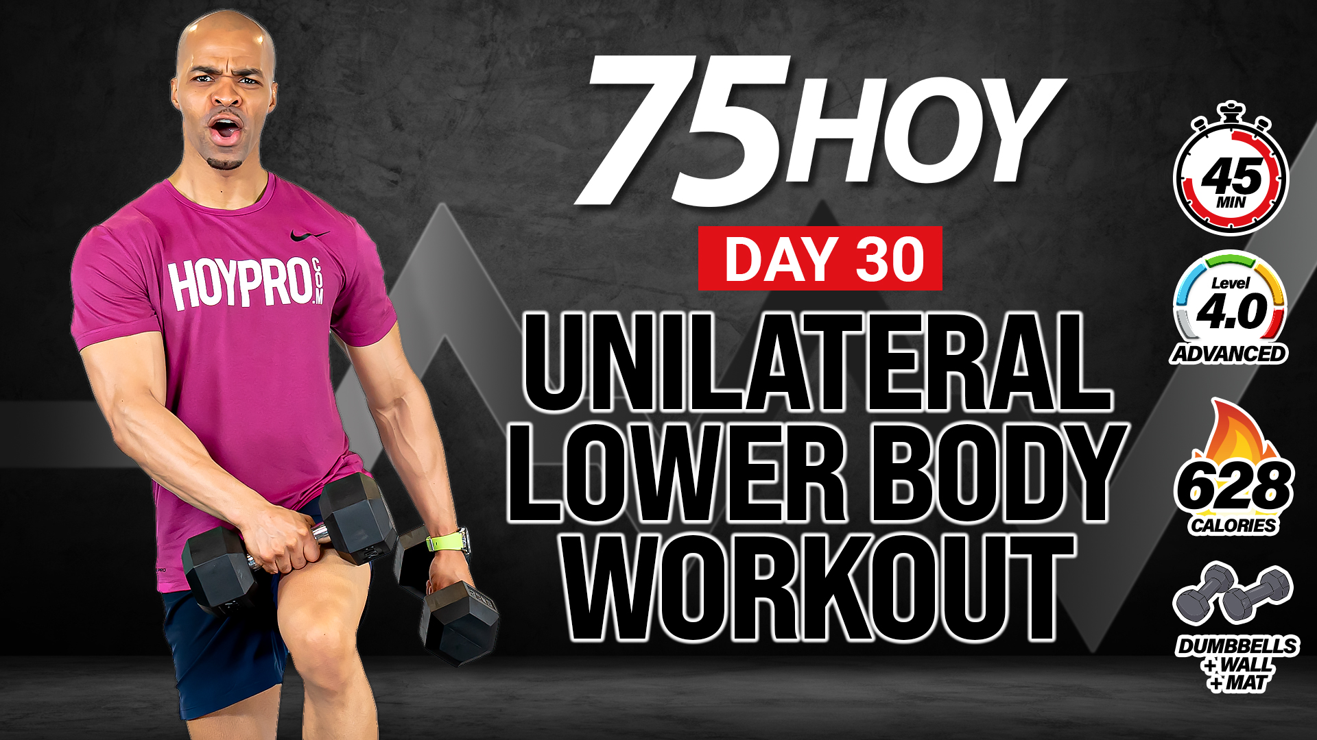 45 Minute Unilateral Lower Body Strength Workout - 75 HOY #30