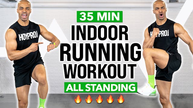 35 Minute INTENSE Running HIIT Cardio...