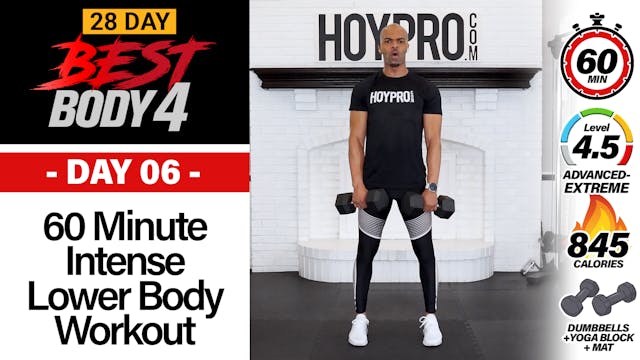 60 Minute Lower Body Workout BB4 FULL - Best Body 4 #06