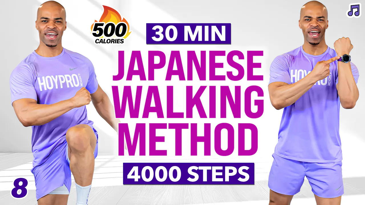 30 Minute Japanese Walking Method Workout (4000 Steps) - WALK #08 ...