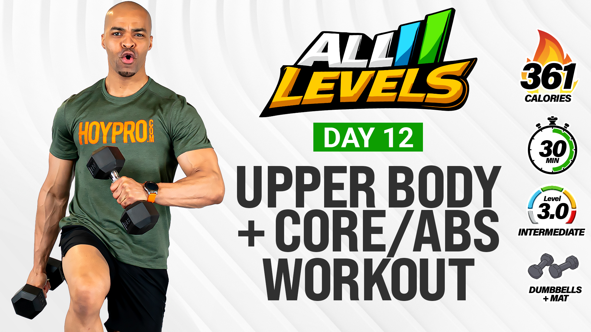 30 Minute Upper Body Strength + Core Focus - ALL LEVELS #012